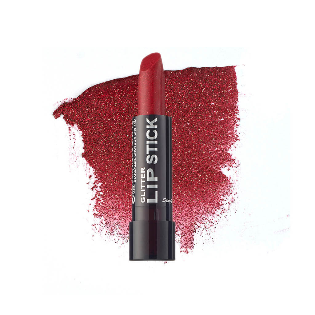 Stargazer Glitter Lipstick Red