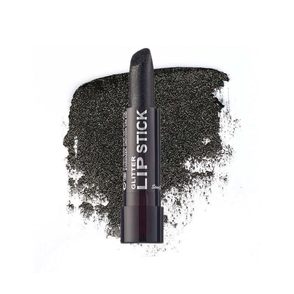 Stargazer Glitter Lipstick Black