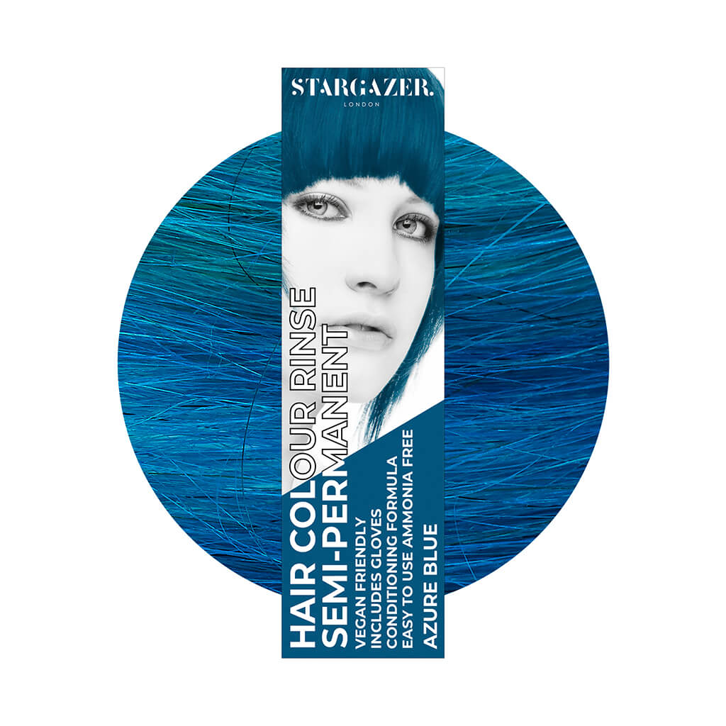 Azure Blue Semi Permanent Hair Dye Stunning peacock blue colour