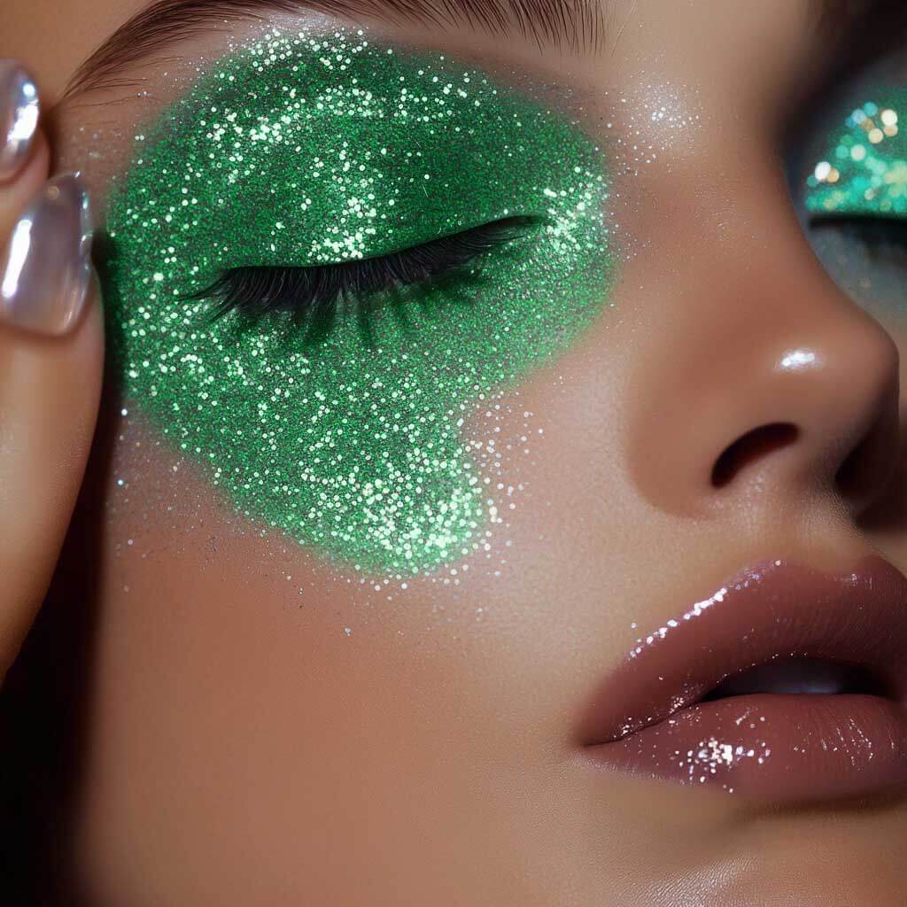  Face Glitter Gel green - Stargazer