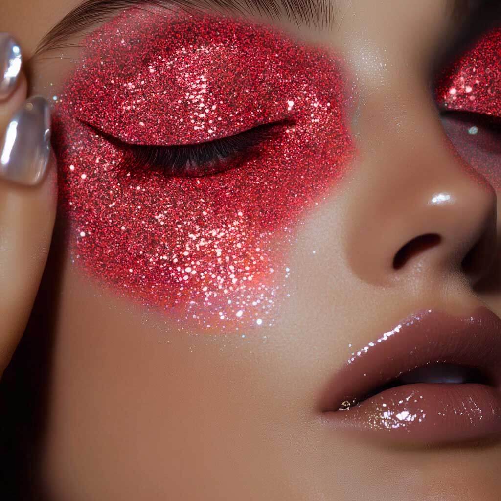  Face Glitter Gel red - Stargazer