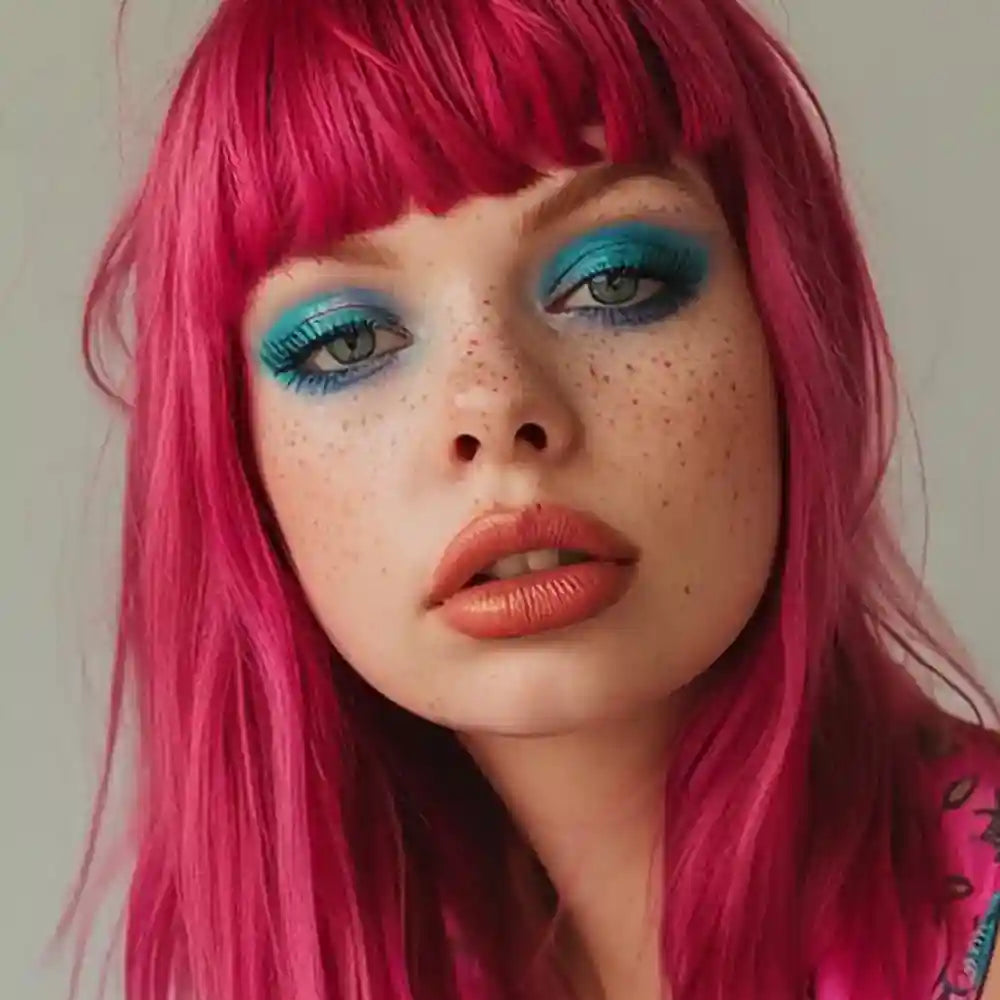 Stargazer False Feather Eyelashes No.58 Red And Diamonte