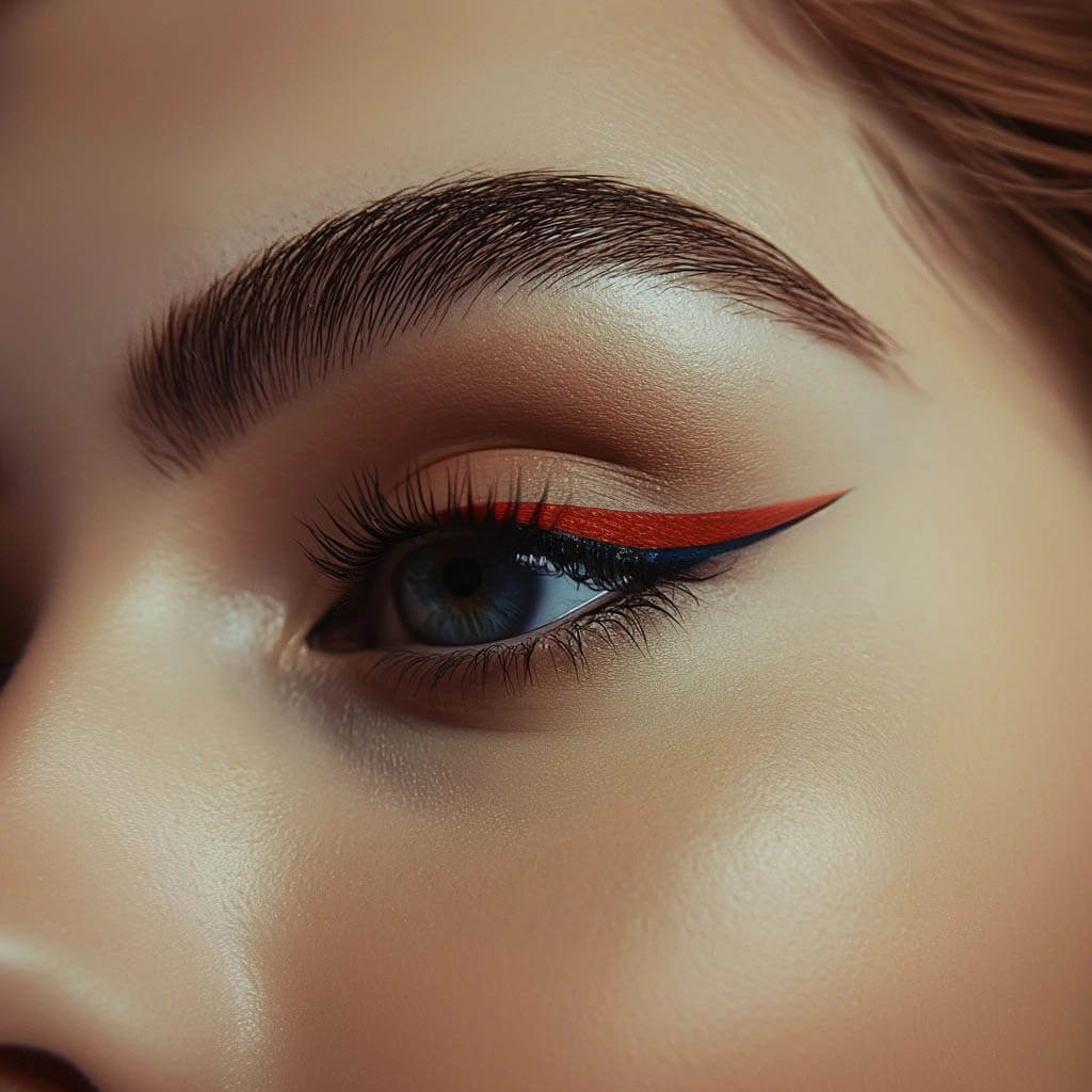 Liquid Eyeliner on the eyese Red - Stargazer