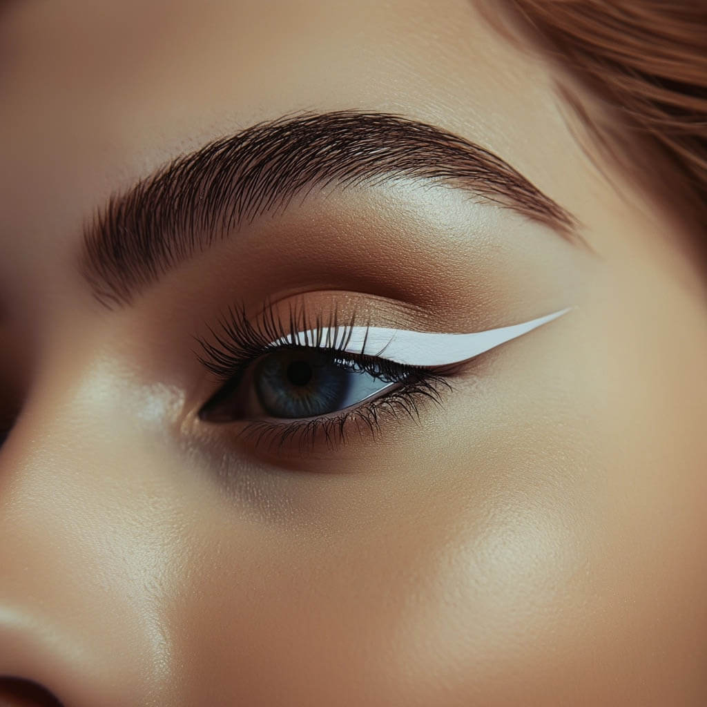 Liquid Eyeliner on the eyese white - Stargazer