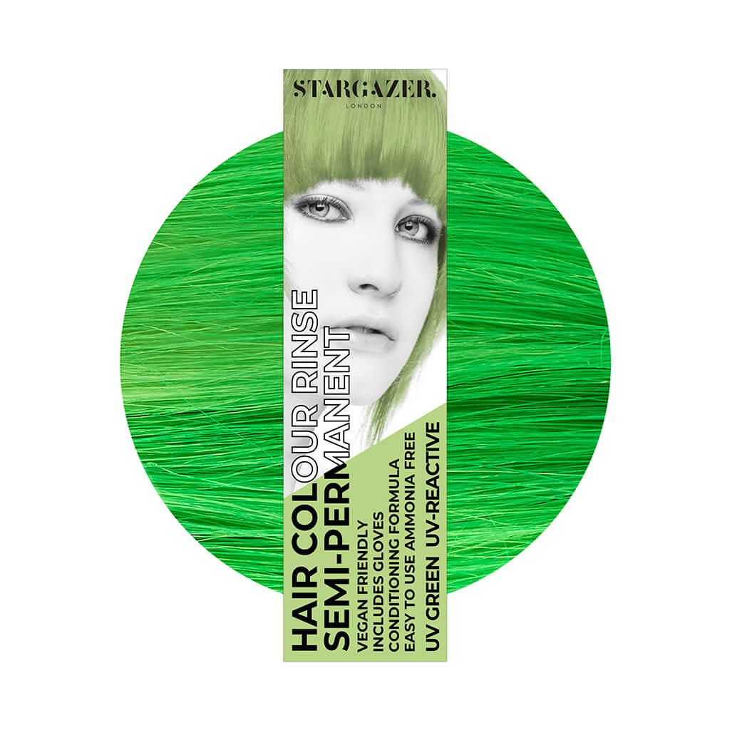 Semi-Permanent Hair Colour - UV Green - Stargazer